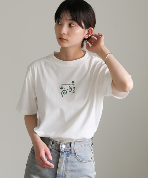 select MOCA(セレクトモカ)の「フロントニュアンスロゴTシャツ(Tシャツ/カットソー・レディース・ホワイト/ペールイエロー/ブルー・FREE)」の8枚目の写真