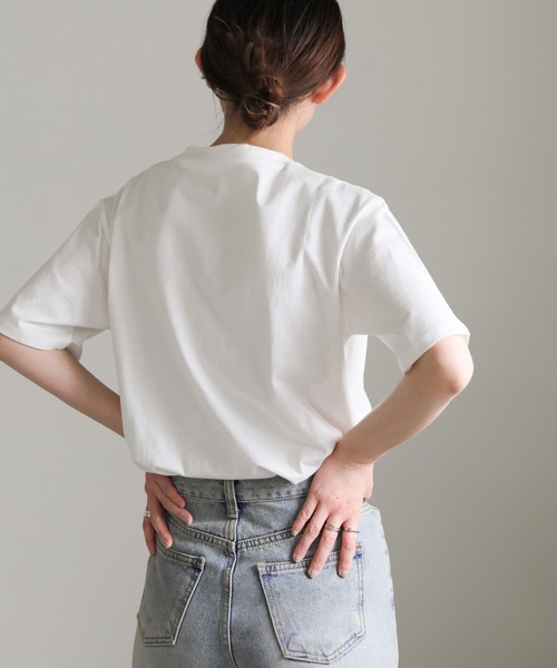 select MOCA(セレクトモカ)の「フロントニュアンスロゴTシャツ(Tシャツ/カットソー・レディース・ホワイト/ペールイエロー/ブルー・FREE)」の11枚目の写真