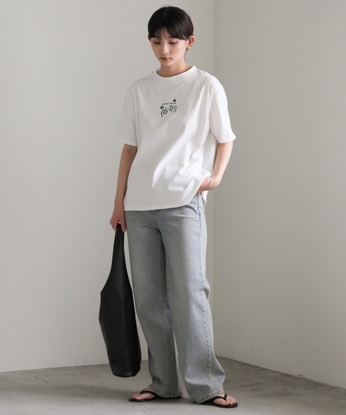 select MOCA(セレクトモカ)の「フロントニュアンスロゴTシャツ(Tシャツ/カットソー・レディース・ホワイト/ペールイエロー/ブルー・FREE)」の12枚目の写真