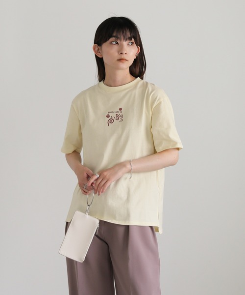 select MOCA(セレクトモカ)の「フロントニュアンスロゴTシャツ(Tシャツ/カットソー・レディース・ホワイト/ペールイエロー/ブルー・FREE)」の22枚目の写真