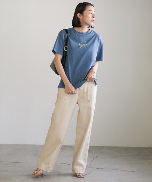 select MOCA(セレクトモカ)の「フロントニュアンスロゴTシャツ(Tシャツ/カットソー・レディース・ホワイト/ペールイエロー/ブルー・FREE)」の17枚目の写真