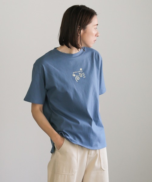 select MOCA(セレクトモカ)の「フロントニュアンスロゴTシャツ(Tシャツ/カットソー・レディース・ホワイト/ペールイエロー/ブルー・FREE)」の19枚目の写真