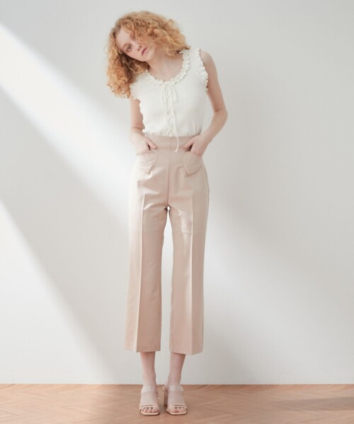 DEICY（デイシー）の「ハートポケットパンツ（スラックス・レディース・ブラック系その他/ピンク・1/0）」の2枚目の写真