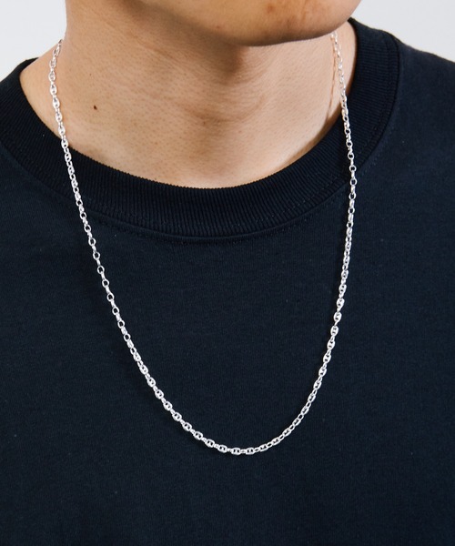 And A(アンドエー)の「And A アンドエー / Link chain necklace パフュードマリーナチェーンネックレス チョーカー(シルバ-925)(ネックレス・メンズ・シルバー・60cm/40cm/50cm)」の4枚目の写真