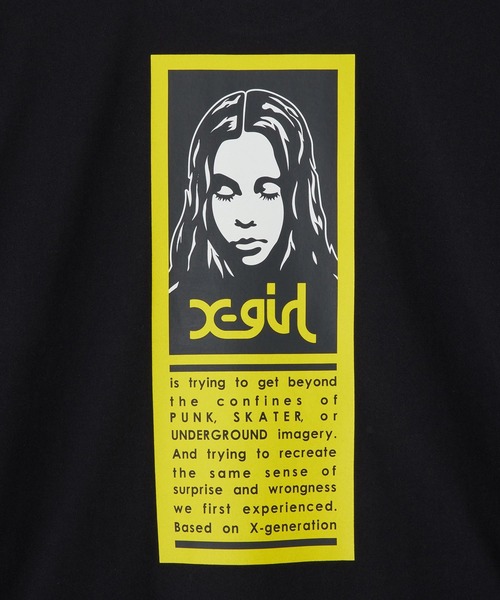 X-girl（エックスガール）の「WORDS FACE S/S BIG TEE DRESS（ワンピース・レディース・ブラック/ホワイト/ライトパープル・S/M）」の10枚目の写真