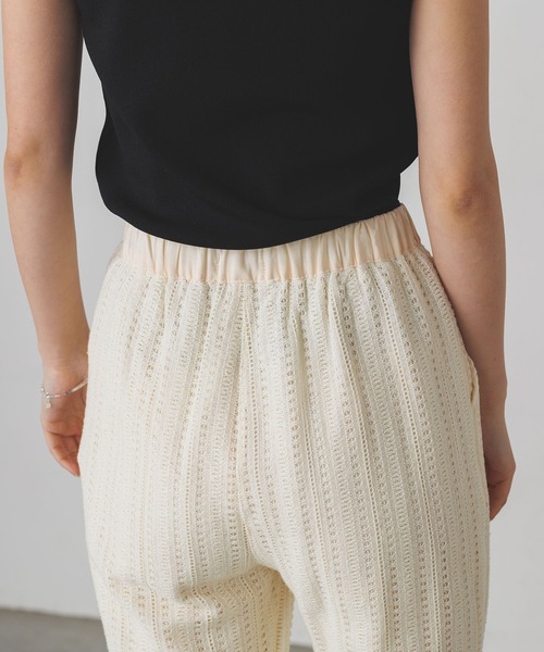 hunch（ハンチ）の「無地 レース フレアパンツ（その他パンツ・レディース・オフホワイト/ブラウン/ブラック・FREE）」の7枚目の写真