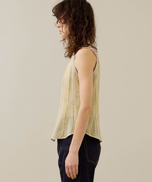 EBONY（エボニー）の「【EBONY/エボニー】スラブストライプトップス（Tシャツ/カットソー・レディース・オフホワイト/イエロー・2）」の21枚目の写真