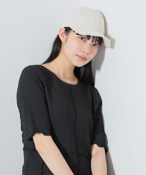 BEAMS HEART(ビームスハート)の「フリンジ刺繍キャップ(キャップ・レディース・ネイビー/オレンジ/アイボリー/オリーブ/グリーン系その他5/グリーン系その他4・FREE)」の7枚目の写真