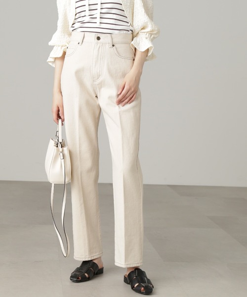 FREE'S MART(フリーズマート)の「【Sシリーズ対応】センタープレスストレートデニムパンツ(デニムパンツ・レディース・ホワイト系その他/ダークネイビー/ブルー系その他2・X-SMALL/MEDIUM/SMALL)」の2枚目の写真