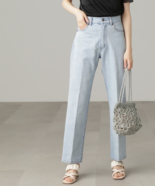 FREE'S MART(フリーズマート)の「【Sシリーズ対応】センタープレスストレートデニムパンツ(デニムパンツ・レディース・ホワイト系その他/ダークネイビー/ブルー系その他2・X-SMALL/MEDIUM/SMALL)」の3枚目の写真