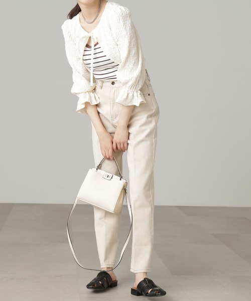 FREE'S MART(フリーズマート)の「【Sシリーズ対応】センタープレスストレートデニムパンツ(デニムパンツ・レディース・ホワイト系その他/ダークネイビー/ブルー系その他2・X-SMALL/MEDIUM/SMALL)」の4枚目の写真