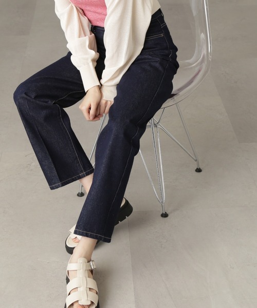 FREE'S MART(フリーズマート)の「【Sシリーズ対応】センタープレスストレートデニムパンツ(デニムパンツ・レディース・ホワイト系その他/ダークネイビー/ブルー系その他2・X-SMALL/MEDIUM/SMALL)」の12枚目の写真