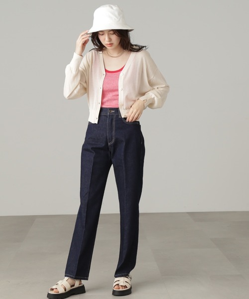 FREE'S MART(フリーズマート)の「【Sシリーズ対応】センタープレスストレートデニムパンツ(デニムパンツ・レディース・ホワイト系その他/ダークネイビー/ブルー系その他2・X-SMALL/MEDIUM/SMALL)」の5枚目の写真