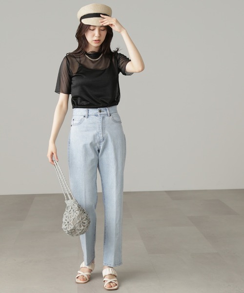 FREE'S MART(フリーズマート)の「【Sシリーズ対応】センタープレスストレートデニムパンツ(デニムパンツ・レディース・ホワイト系その他/ダークネイビー/ブルー系その他2・X-SMALL/MEDIUM/SMALL)」の18枚目の写真