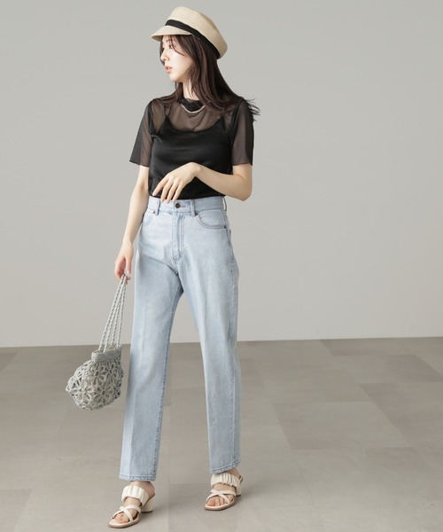 FREE'S MART(フリーズマート)の「【Sシリーズ対応】センタープレスストレートデニムパンツ(デニムパンツ・レディース・ホワイト系その他/ダークネイビー/ブルー系その他2・X-SMALL/MEDIUM/SMALL)」の6枚目の写真