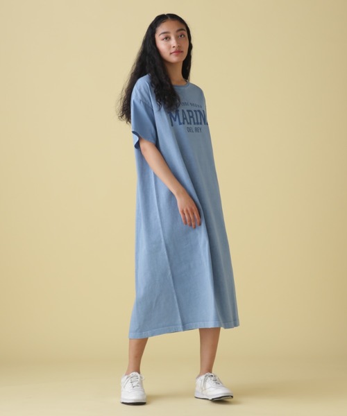 AVIREX（アヴィレックス）の「FADE WASH ONEPIECE/ フェイドウォッシュワンピース（ワンピース・レディース・サックスブルー/チャコールグレー/イエロー・FREE）」の13枚目の写真