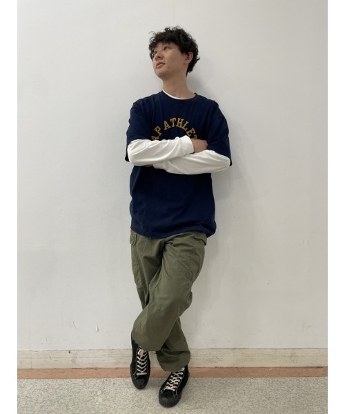 GAP(ギャップ)の「GAP ATHLETICロゴ Tシャツ(ユニセックス)(Tシャツ/カットソー・メンズ・グリーン/イエロー/ネイビー・XS/S/M/L/XL)」の4枚目の写真
