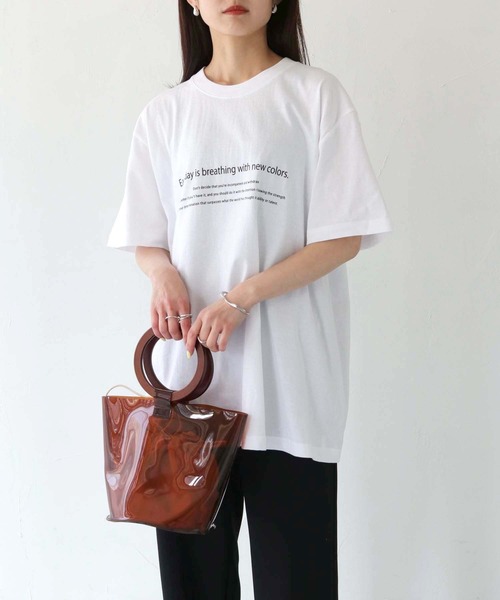 HER CLOSET（ハークローゼット）の「【shemoshelly】WEB限定EachdayロゴTシャツ（Tシャツ/カットソー・レディース・ブラック/ホワイト・S/M/L）」の11枚目の写真