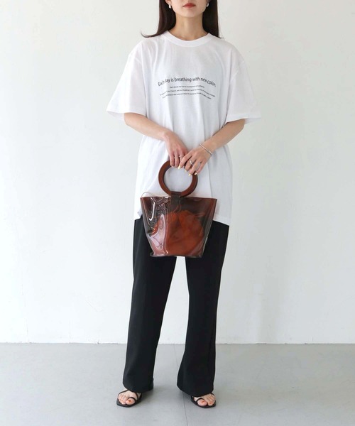 HER CLOSET（ハークローゼット）の「【shemoshelly】WEB限定EachdayロゴTシャツ（Tシャツ/カットソー・レディース・ブラック/ホワイト・S/M/L）」の13枚目の写真