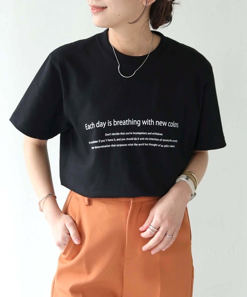 HER CLOSET（ハークローゼット）の「【shemoshelly】WEB限定EachdayロゴTシャツ（Tシャツ/カットソー・レディース・ブラック/ホワイト・S/M/L）」の15枚目の写真