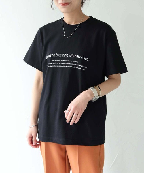 HER CLOSET（ハークローゼット）の「【shemoshelly】WEB限定EachdayロゴTシャツ（Tシャツ/カットソー・レディース・ブラック/ホワイト・S/M/L）」の19枚目の写真