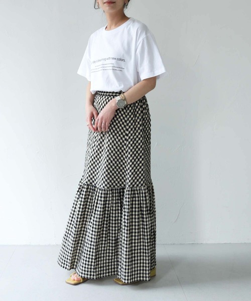 HER CLOSET（ハークローゼット）の「【shemoshelly】WEB限定EachdayロゴTシャツ（Tシャツ/カットソー・レディース・ブラック/ホワイト・S/M/L）」の4枚目の写真