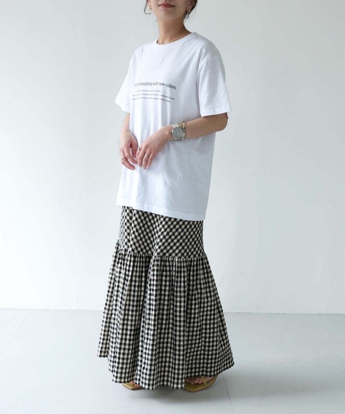 HER CLOSET（ハークローゼット）の「【shemoshelly】WEB限定EachdayロゴTシャツ（Tシャツ/カットソー・レディース・ブラック/ホワイト・S/M/L）」の7枚目の写真