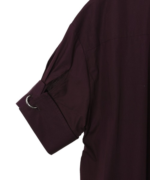 MARQUES ALMEIDA(マルケスアルメイダ)の「MARQUES ALMEIDA XXL SHORT SLEEVE SHIRT DRESS PRE22DR0364SHT(シャツワンピース・レディース・バーガンディー・X-SMALL)」の4枚目の写真
