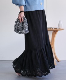 ap retro | 綿レース裾ティアードスカート(スカート)