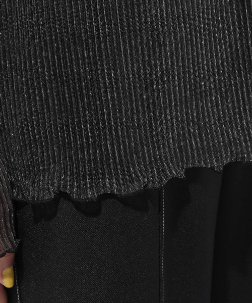 HARE（ハレ）の「ラメプリーツシアートップス(HARE)（Tシャツ/カットソー・レディース・ブラック/グリーン/オレンジ・FREE）」の19枚目の写真