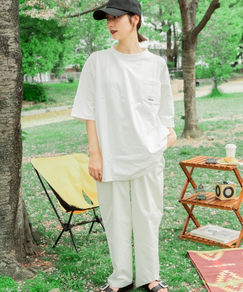 【boohoo】オーバーサイズ 半袖Tシャツ DEVICE select オーバーサイズ ポケット刺繍 コットン 半袖 T