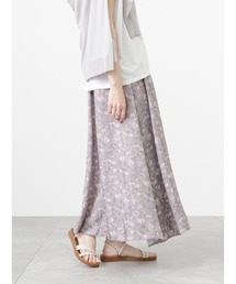Samansa Mos2 blue | 花柄スカート(スカート)