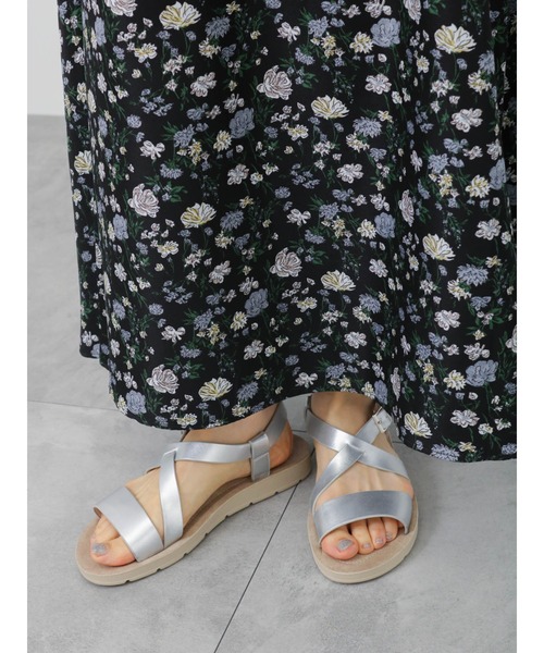 Samansa Mos2 blue（サマンサモスモスブルー）の「花柄スカート（スカート・レディース・ブラック/グレー/カーキ・ﾌﾘ-）」の18枚目の写真