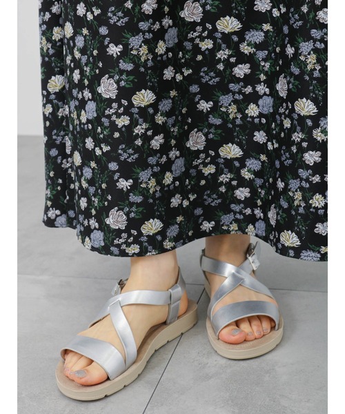 Samansa Mos2 blue（サマンサモスモスブルー）の「花柄スカート（スカート・レディース・ブラック/グレー/カーキ・ﾌﾘ-）」の19枚目の写真