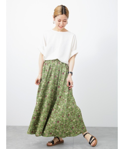 Samansa Mos2 blue（サマンサモスモスブルー）の「花柄スカート（スカート・レディース・ブラック/グレー/カーキ・ﾌﾘ-）」の22枚目の写真