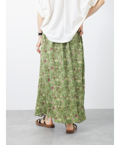 Samansa Mos2 blue（サマンサモスモスブルー）の「花柄スカート（スカート・レディース・ブラック/グレー/カーキ・ﾌﾘ-）」の7枚目の写真