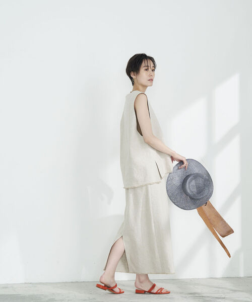 セール】《手洗い可能》コットンリネンベスト（ベスト）｜NOLLEY'S