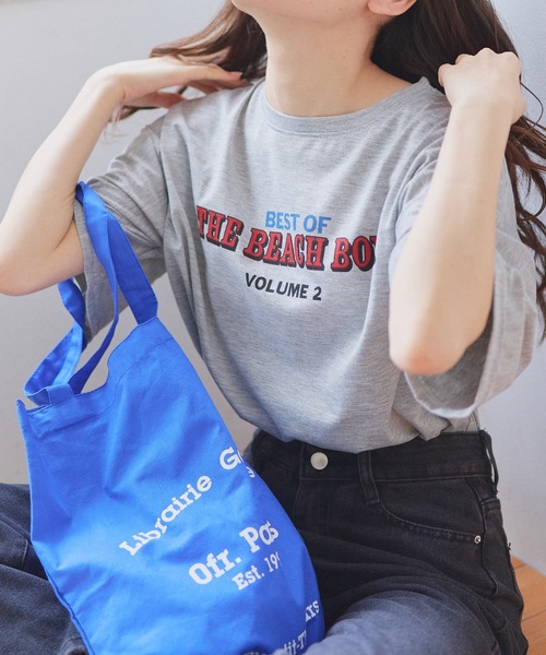 EPICKS(エピックス)の「オーバーシルエットプリントTシャツ(Tシャツ/カットソー・レディース・グレー/ホワイト・MEDIUM/LARGE/X-LARGE)」の2枚目の写真