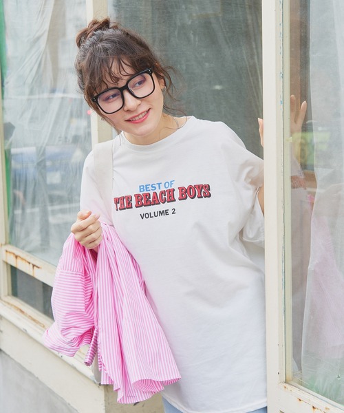 EPICKS(エピックス)の「オーバーシルエットプリントTシャツ(Tシャツ/カットソー・レディース・グレー/ホワイト・MEDIUM/LARGE/X-LARGE)」の1枚目の写真