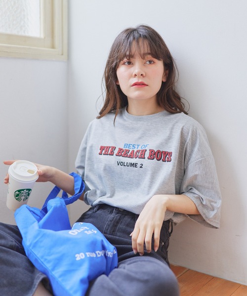EPICKS(エピックス)の「オーバーシルエットプリントTシャツ(Tシャツ/カットソー・レディース・グレー/ホワイト・MEDIUM/LARGE/X-LARGE)」の5枚目の写真