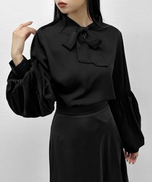 【ZOZOTOWN限定】Volume sleeve bowtie blouse / ボリュームスリーブボウタイブラウス