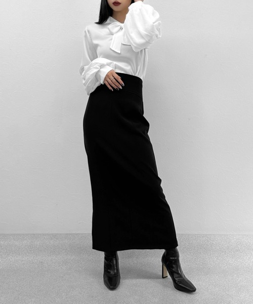 LVEU.（ラブユ.）の「【ZOZOTOWN限定】Volume sleeve bowtie blouse / ボリュームスリーブボウタイブラウス（シャツ/ブラウス・レディース・ホワイト/ブラック・FREE）」の8枚目の写真