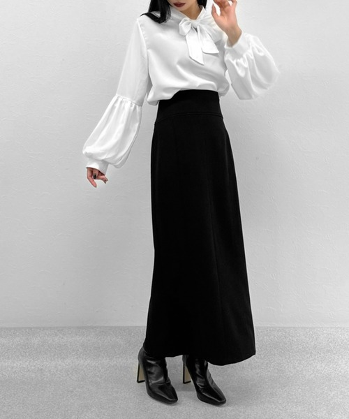 LVEU.（ラブユ.）の「【ZOZOTOWN限定】Volume sleeve bowtie blouse / ボリュームスリーブボウタイブラウス（シャツ/ブラウス・レディース・ホワイト/ブラック・FREE）」の11枚目の写真