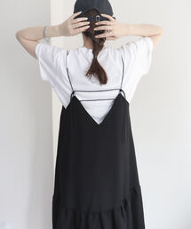 fredy emue | 【fredyemueフレディエミュ】ラメ切替ギャザーキャミワンピース(ワンピース)