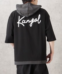 KANGOL カンゴール 配色切替フェイクレイヤードTシャツパーカー