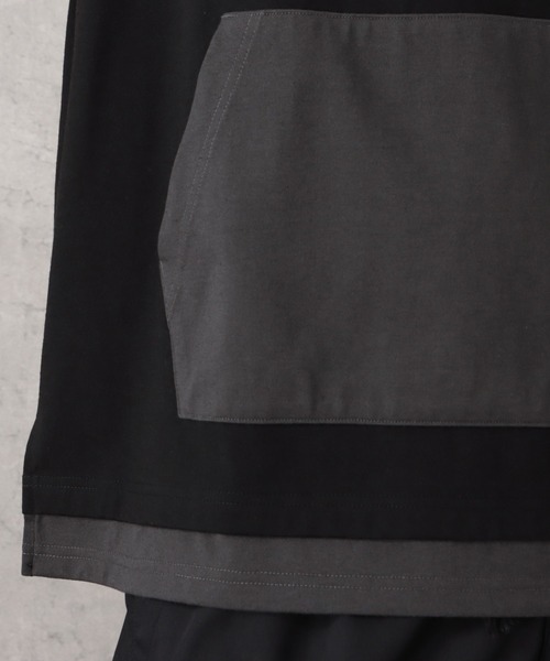KANGOL(カンゴール)の「KANGOL カンゴール 配色切替フェイクレイヤードTシャツパーカー(Tシャツ/カットソー・メンズ・ホワイト/ブラック・L/XL/M)」の11枚目の写真