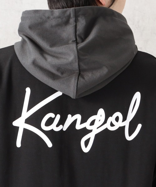 KANGOL(カンゴール)の「KANGOL カンゴール 配色切替フェイクレイヤードTシャツパーカー(Tシャツ/カットソー・メンズ・ホワイト/ブラック・L/XL/M)」の16枚目の写真