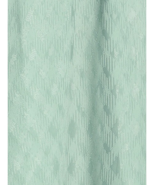 Te chichi TERRASSE（テチチテラス）の「シアージャカードシャツ（シャツ/ブラウス・レディース・グリーン/オフホワイト/ブラック・F）」の5枚目の写真