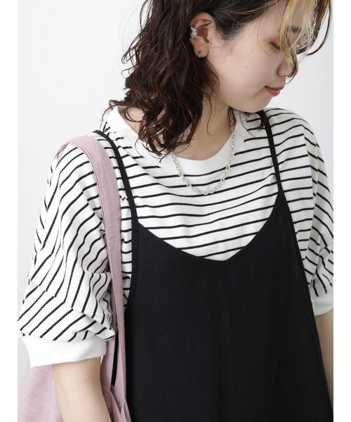 Samansa Mos2 blue（サマンサモスモスブルー）の「リネン混キャミワンピース（ワンピース・レディース・ブラウン/ベージュ/ブラック・F）」の10枚目の写真