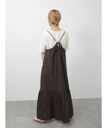 Samansa Mos2 blue | リネン混キャミワンピース(ワンピース)